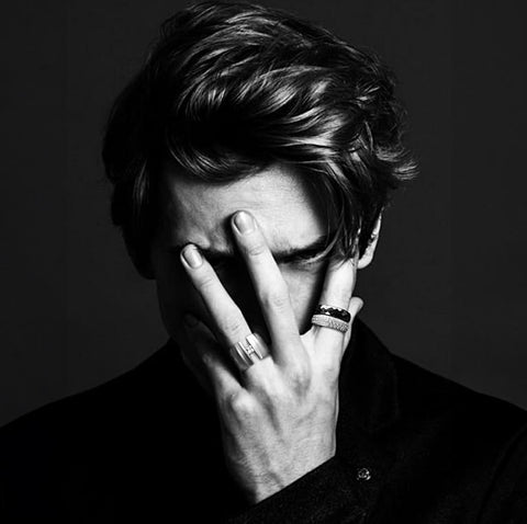 RG200W B.Tiff .5 ct Princess Cut Extra Wide Stainless Steel Ring