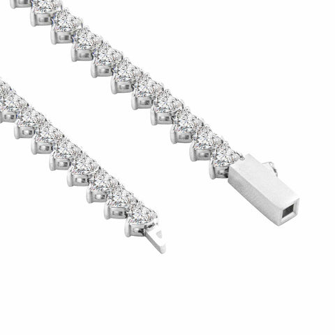 C102W B.Tiff 4mm Heart Tennis Necklace