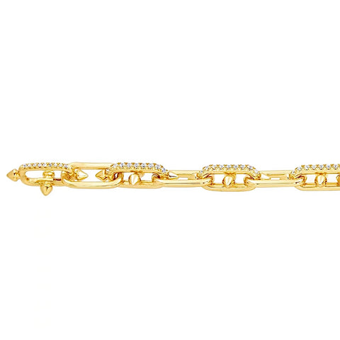 BG515G B.Tiff 18K Gold Plated Talon Stainless Steel Chain Bracelet