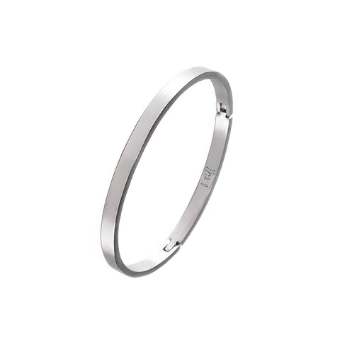 BG300W B.Tiff Simplicity Narrow Stainless Steel Bangle Bracelet
