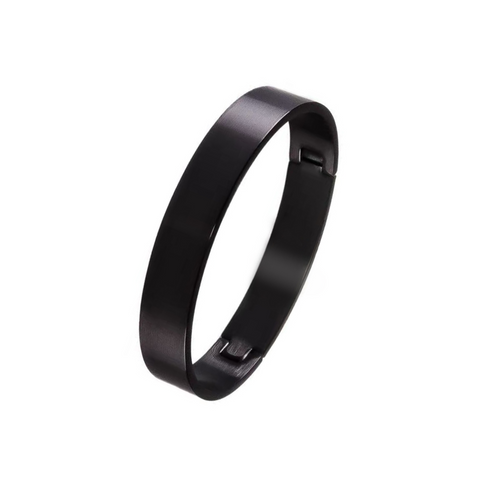 BG1200B B.Tiff Simplicity Black Stainless Steel Bangle Bracelet