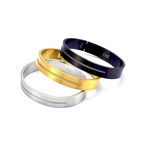 BG1212G B.Tiff Eternity 38 Gold Plated Stainless Steel Bangle Bracelet