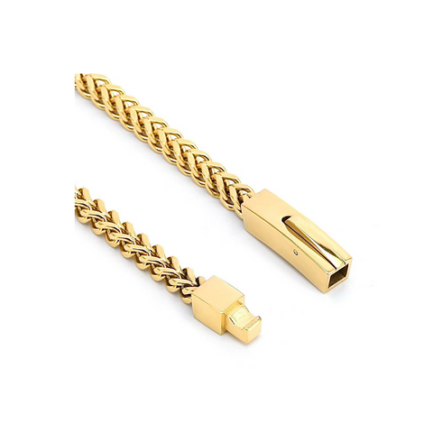 BG140G B.Tiff Gold Plated Franco Link Bracelet