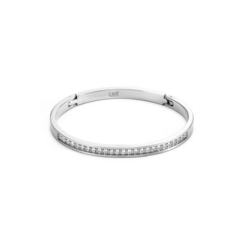 BG333W B.Tiff Eternity 25 Stainless Steel Bangle Bracelet