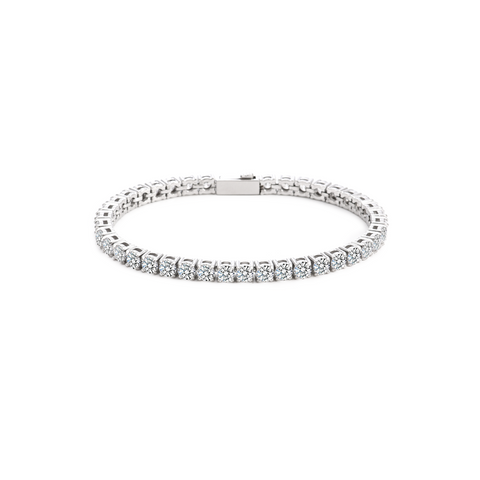 BG400W B.Tiff 4mm Tennis Stainless Steel Bracelet