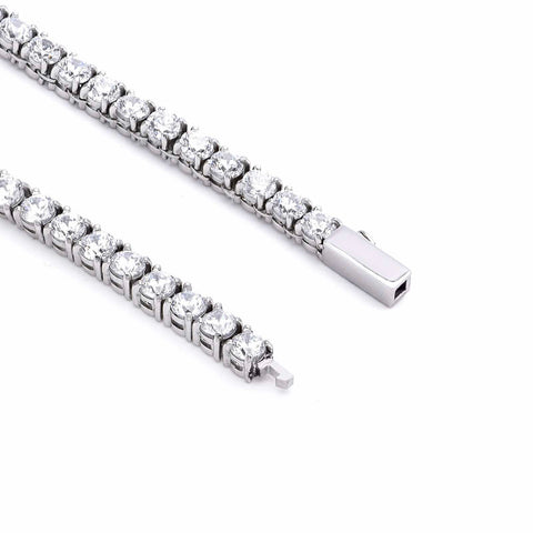 BG400W B.Tiff 4mm Tennis Stainless Steel Bracelet