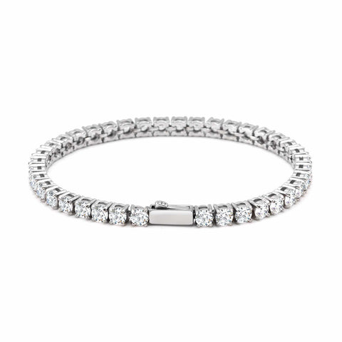 BG400W B.Tiff 4mm Tennis Stainless Steel Bracelet
