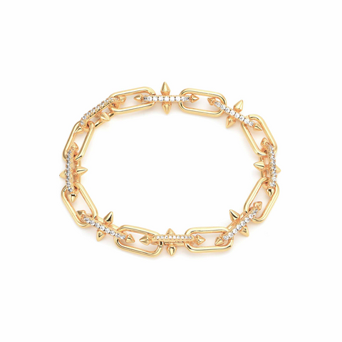 BG515G B.Tiff 18K Gold Plated Talon Stainless Steel Chain Bracelet