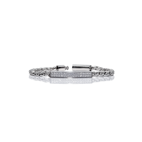 BG536W B.Tiff Pavé Luxe Stainless Steel Bracelet