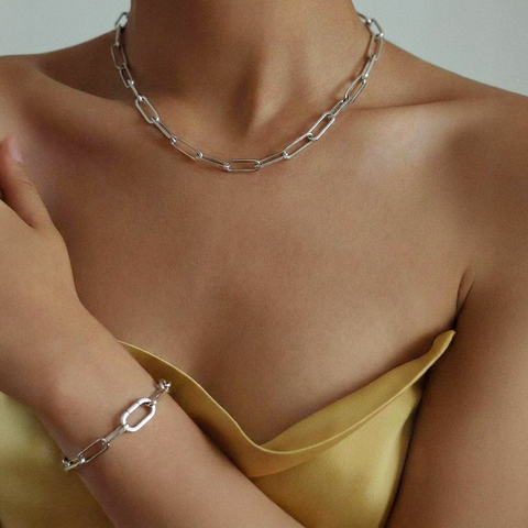 BG860W B.Tiff "Jemma" Link Stainless Steel Bracelet