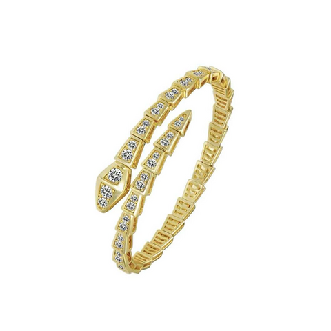 BG880G B.Tiff 18K Gold Plated Pavé Temptation Bangle Bracelet