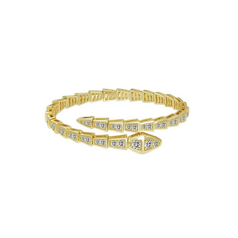 BG880G B.Tiff 18K Gold Plated Pavé Temptation Bangle Bracelet
