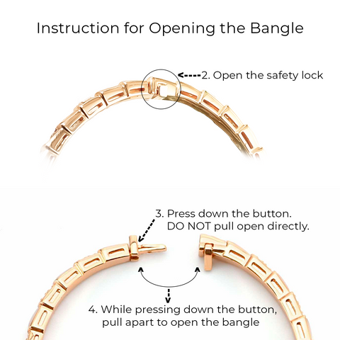 BG881RG B.Tiff Rose Gold Plated Désir Bangle Bracelet