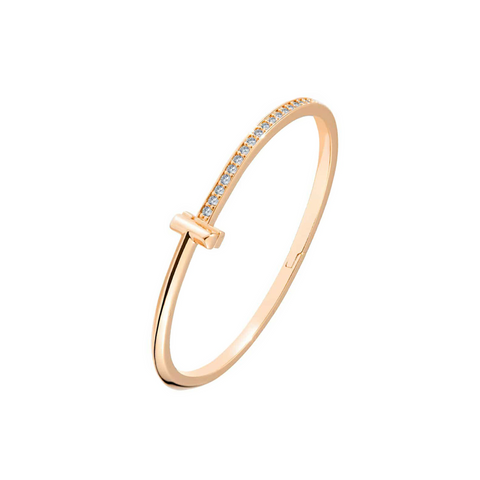 BG882RG B.Tiff Rose Gold Plated Unisson Bangle Bracelet
