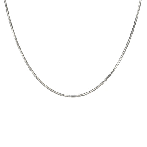 C001W B.Tiff Octagonal Herringbone Stainless Steel Chain Necklace