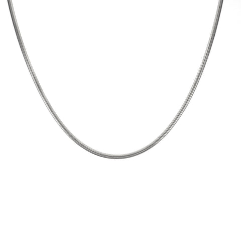 C002W B.Tiff 2mm Herringbone Stainless Steel Chain Necklace