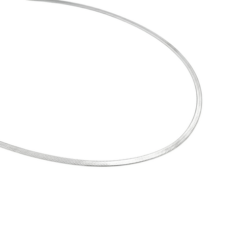 C002W B.Tiff 2mm Herringbone Stainless Steel Chain Necklace