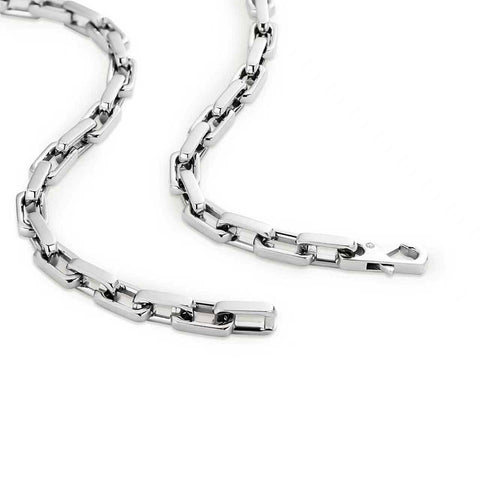C010W B.Tiff High Polish Edge Paperclip Link Stainless Steel Necklace