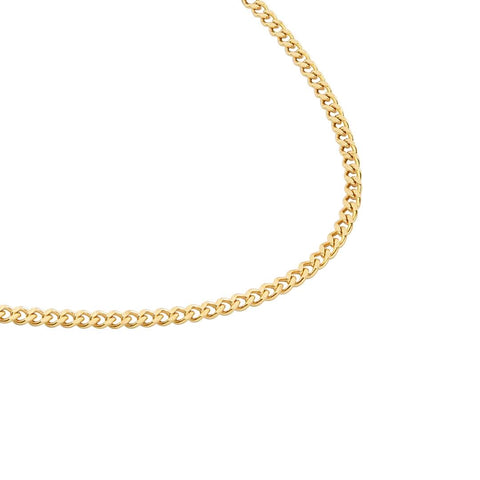 C012G B.Tiff 3mm Gold Curb Link Chain Necklace