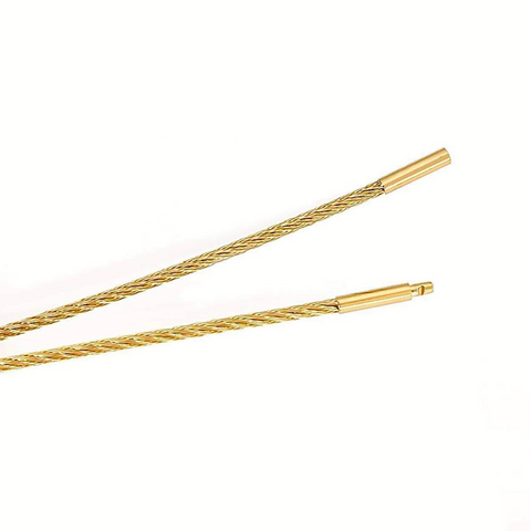 C015G B.Tiff Cable Wire Gold Plated Stainless Steel Chain Necklace