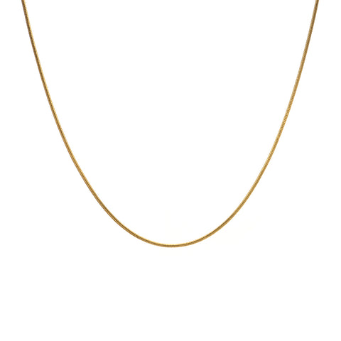 C030G B.Tiff Thin Gold Plated Stainless Steel Coil Chain Necklace