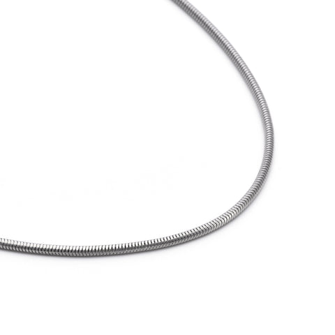 C060W B.Tiff "Thick" Stainless Steel Coil Chain Necklace (An exclusive clasp design)