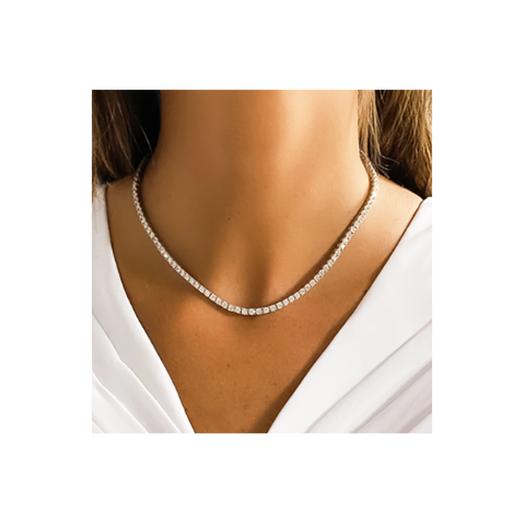 C103W B.Tiff 3mm Tennis Necklace