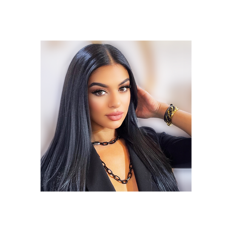 C200B B.Tiff Paperclip Anodizd Black Stainless Steel Chain Necklace