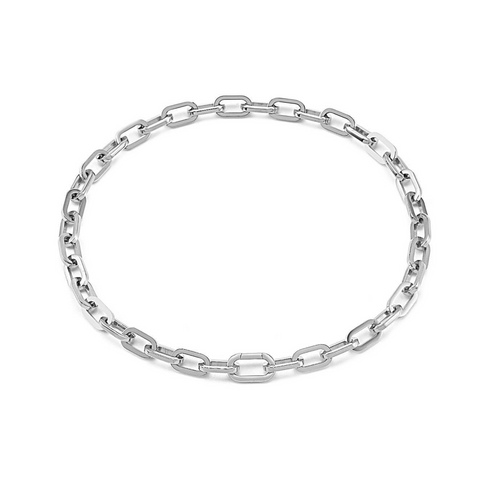 C200W B.Tiff High Polish Paperclip Stainless Steel Chain Necklace