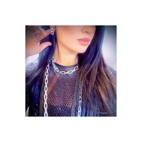 C200W B.Tiff High Polish Paperclip Stainless Steel Chain Necklace
