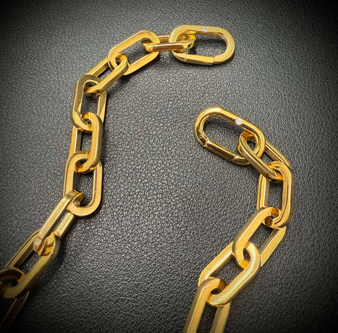 C201G B.Tiff High Polish Gold Paperclip Stainless Steel Extender