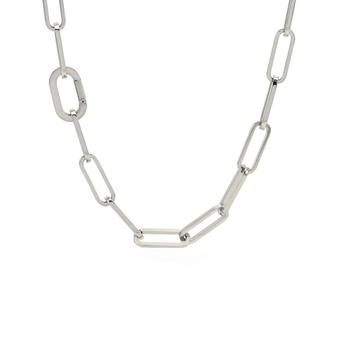 C860W B.Tiff "Jemma" Flat Long Adjustable Link Stainless Steel Necklace