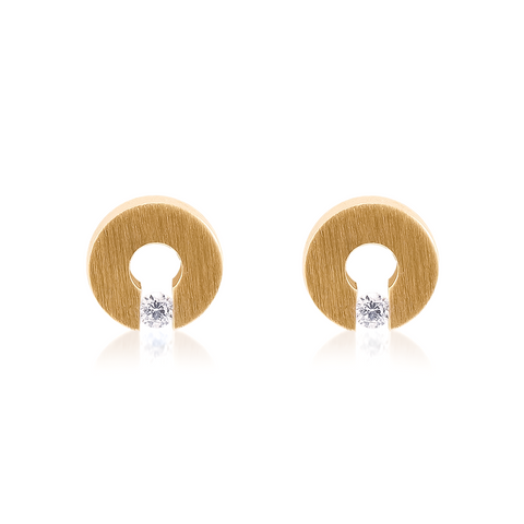 ER100G B.Tiff Malfinia Gold Plated Stainless Steel Earrings