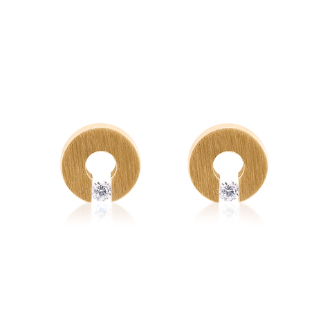 ER100G B.Tiff Malfinia Gold Plated Stainless Steel Earrings