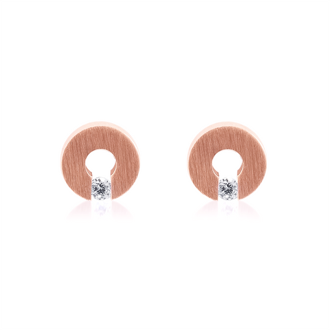 ER100RG B.Tiff Malfinia Rose Gold Plated Stainless Steel Earrings