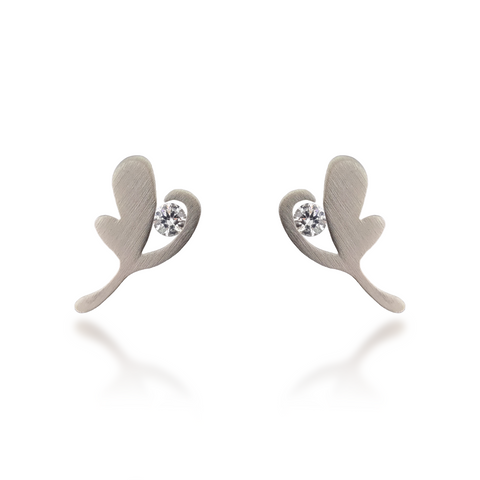 ER102W B.Tiff Lucky Clover Stainless Steel Earrings