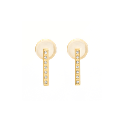 ER246G B.Tiff L-Bar Gold Plated Stainless Steel Earring