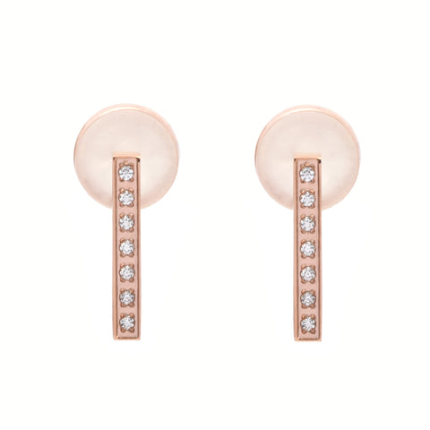 ER246RG B.Tiff L-Bar Stainless Steel Earring