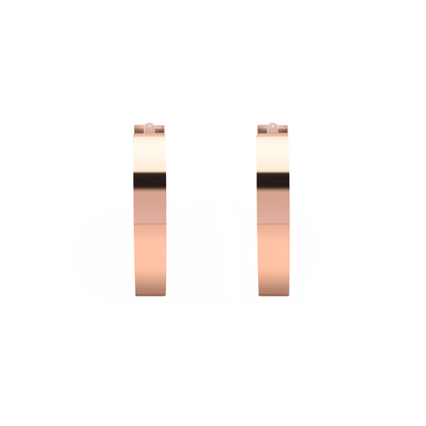 ER300RG B.Tiff Hoop Rose Gold Plated Stainless Steel Earrings