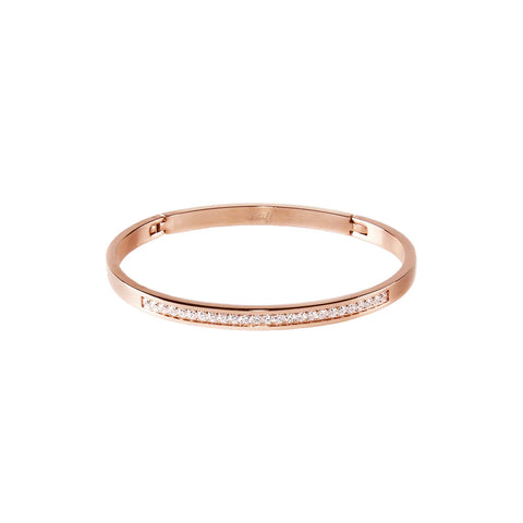 BG333RG B.Tiff Eternity 25 Rose Gold Plated Stainless Steel Bangle Bracelet