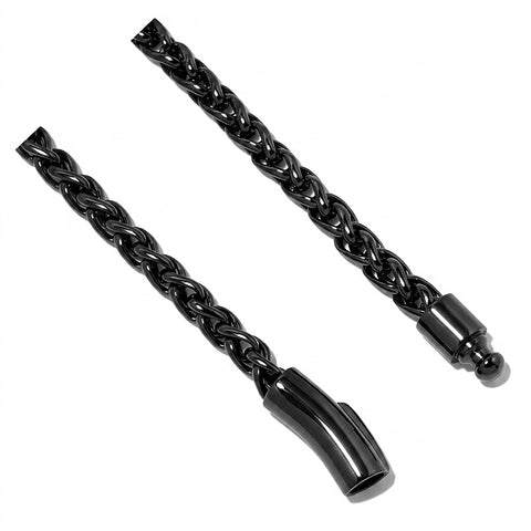 BG550GM B.Tiff Prince of Wales Gun Metal Stainless Steel Chain Bracelet