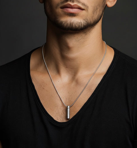 PT1004S Mini B.Tiff Personalized Oil Diffuser Stainless Steel Pendant Necklace