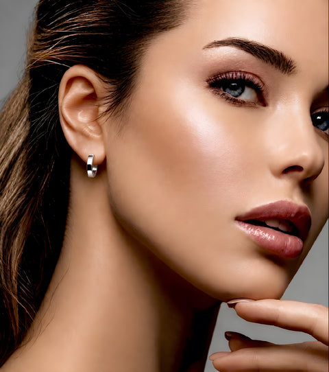 ER300W B.Tiff Hoop Stainless Steel Earrings