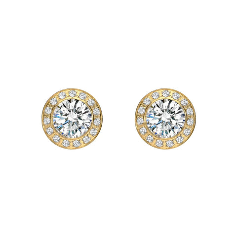 ER125G B.Tiff 1 ct Aŭreolo Gold Plated Stainless Steel Earrings