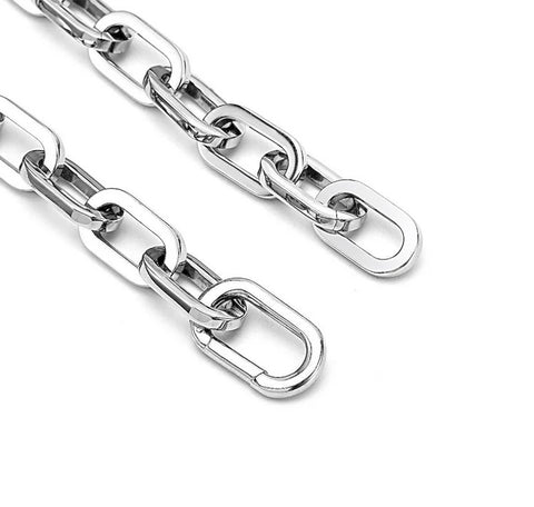 C200W B.Tiff High Polish Paperclip Stainless Steel Chain Necklace