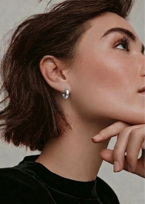 ER300W B.Tiff Hoop Stainless Steel Earrings