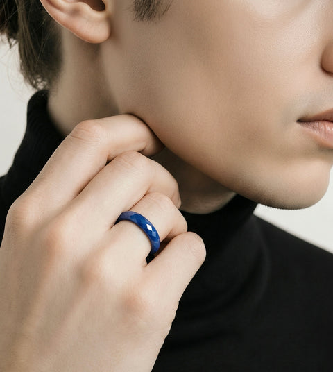 RG300BL B.Tiff Narrow Polygon Stacking Ring