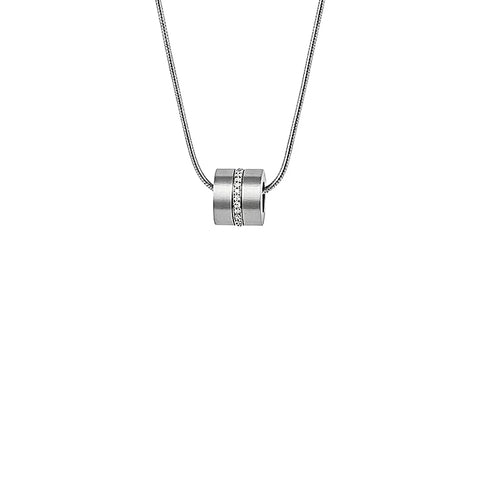 PT118W B.Tiff Barrel Stainless Steel Pendant Necklace
