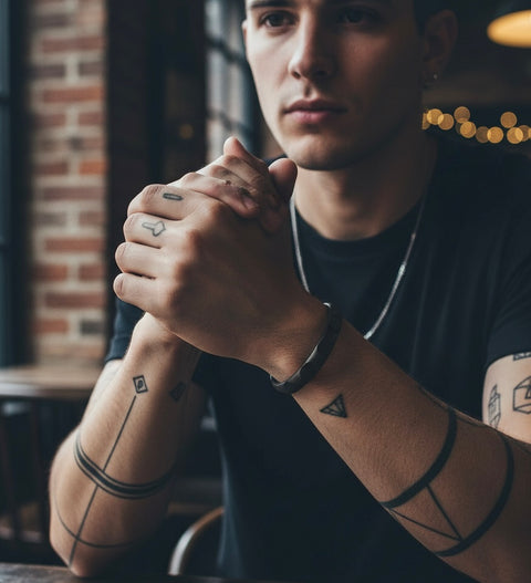 BG109GM B.Tiff Simplicity Round Pattern Adjustable Black Anodized Stainless Steel Bangle Cuff