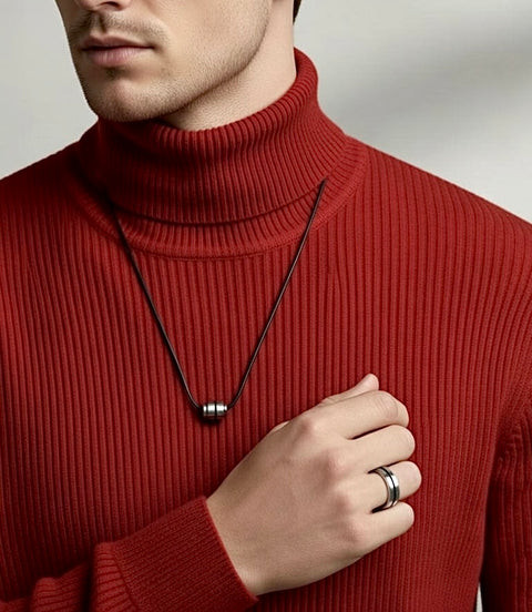 RG303B B.Tiff Black Enamel Bearing Stainless Steel Ring